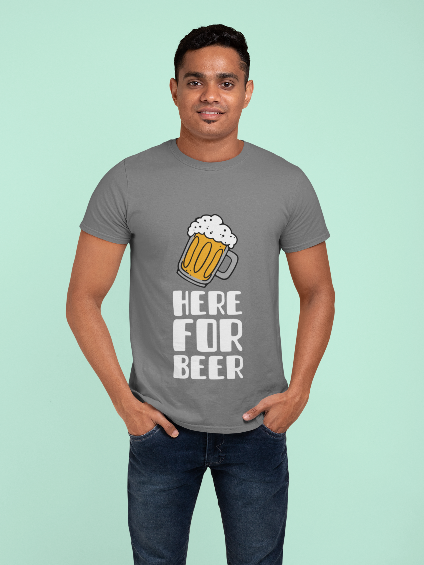 Here For BEER - Men's Casual Tee
