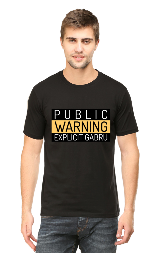Warning GABRU - Men's Casual Tee