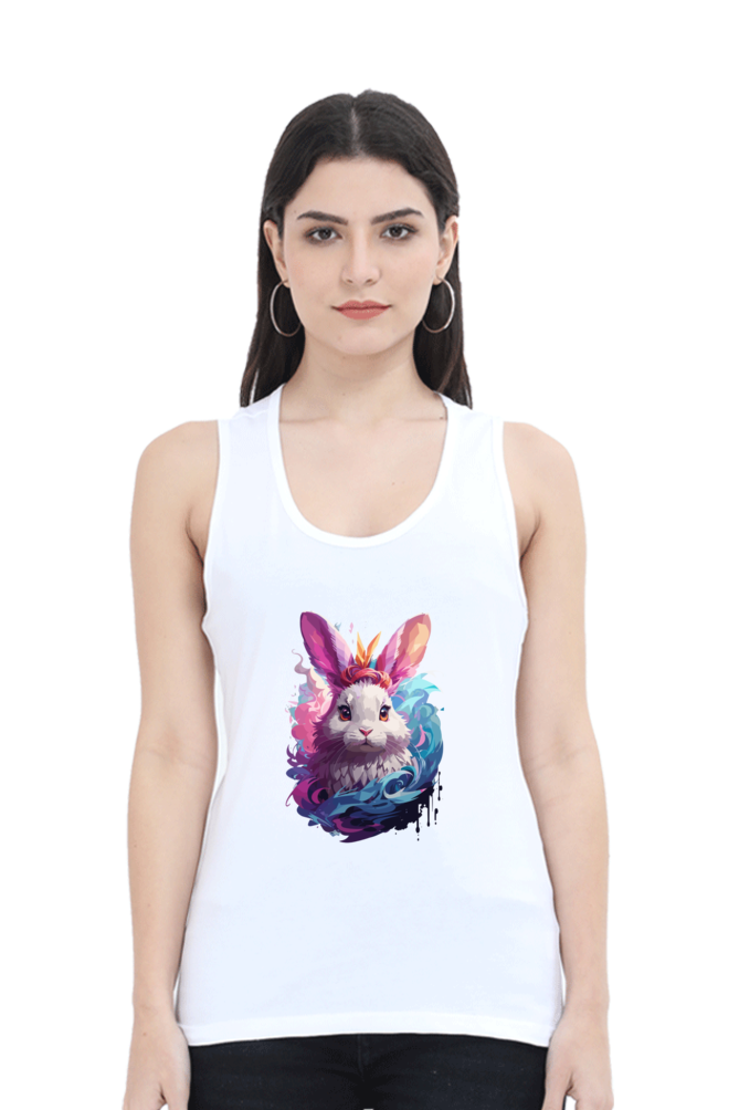 Floral Rabbit Female Tank Top