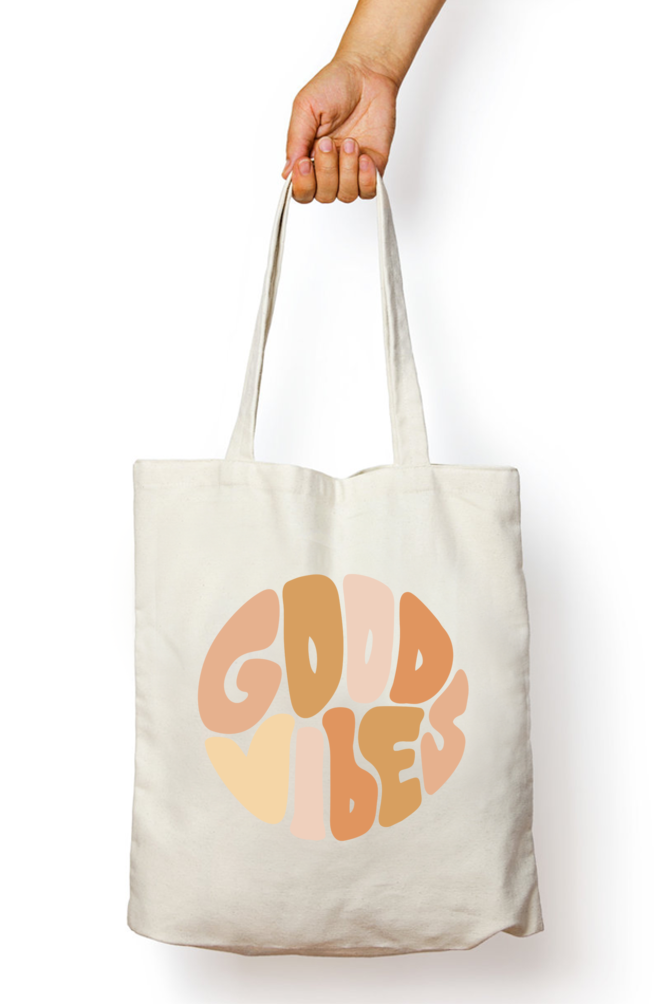 The Good Vibes - Unisex Tote Bag Zipper