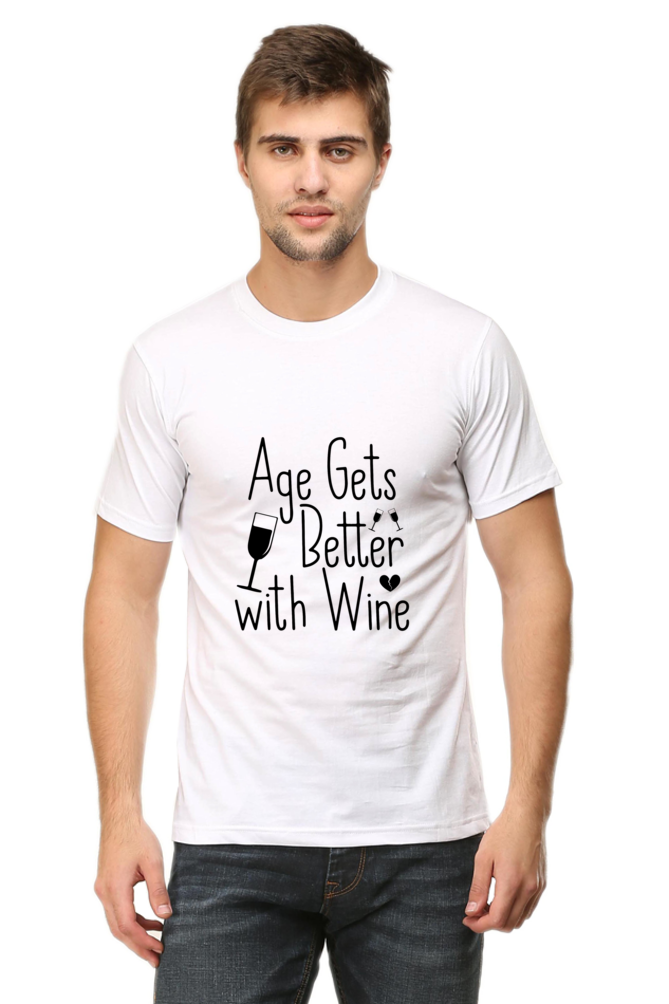 Age Gets Better With Wine Half Sleeve T-shirt