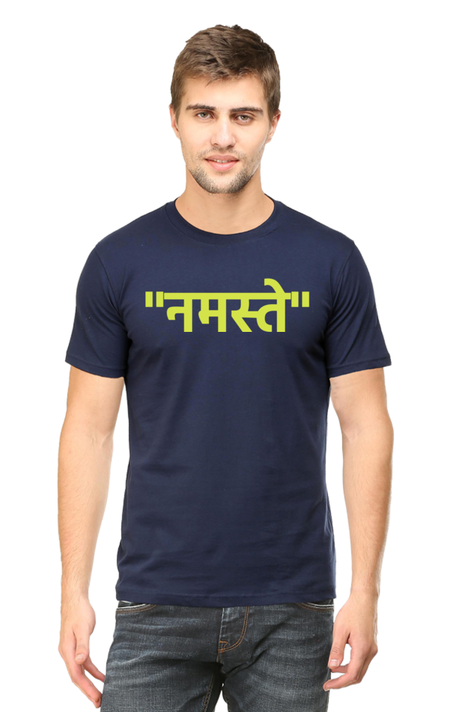 Neon "नमस्ते" - Men's Casual Tee