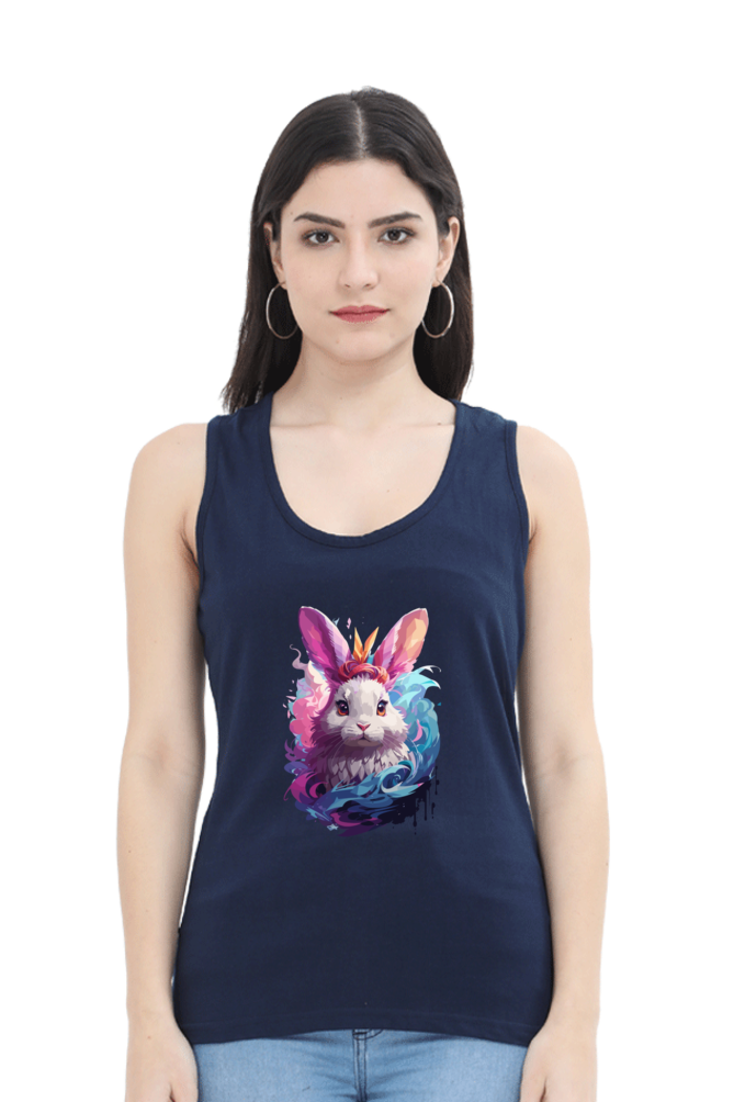 Floral Rabbit Female Tank Top