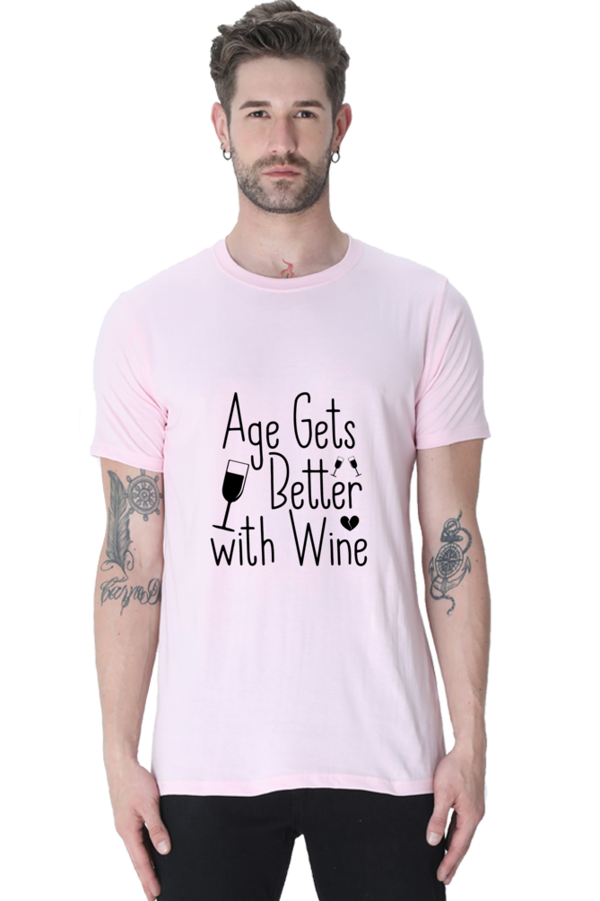 Age Gets Better With Wine Half Sleeve T-shirt