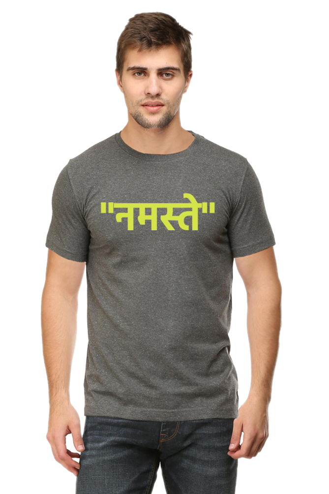 Neon "नमस्ते" - Men's Casual Tee