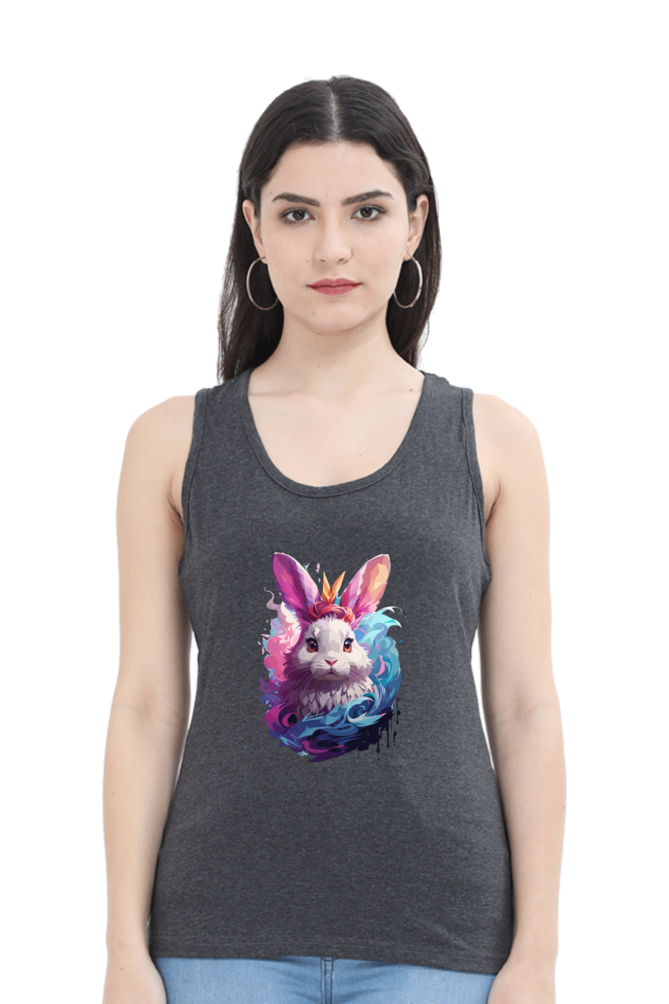 Floral Rabbit Female Tank Top