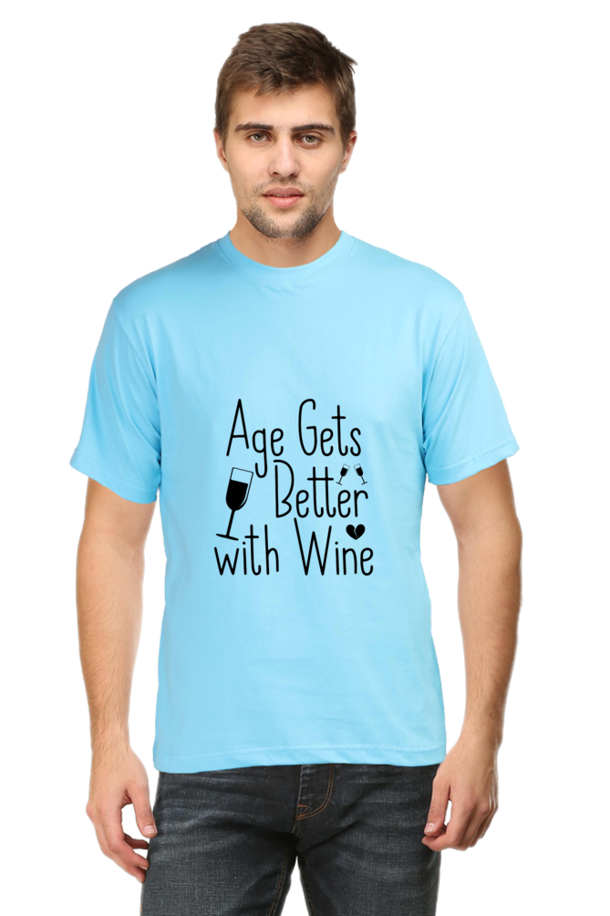 Age Gets Better With Wine Half Sleeve T-shirt