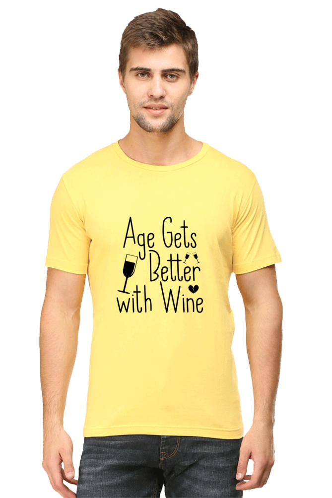 Age Gets Better With Wine Half Sleeve T-shirt