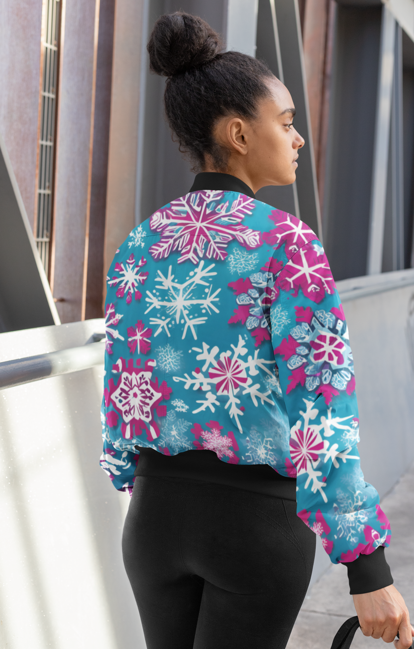 Snowflakes - Women's AOP Bomber Jacket