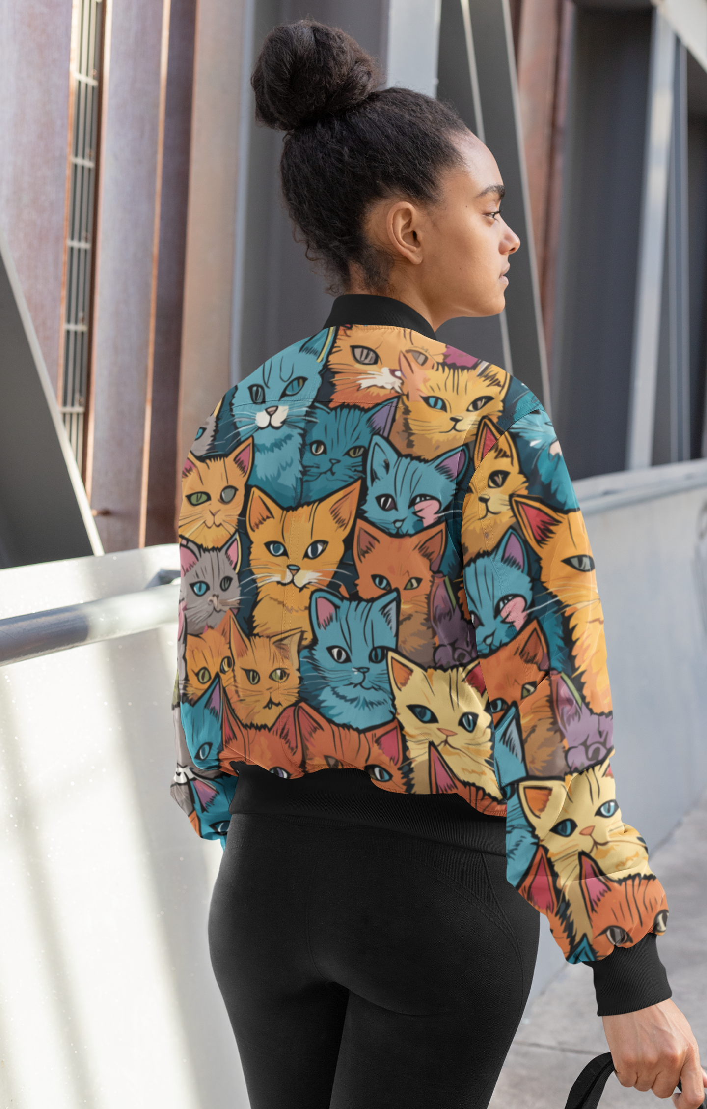 Raining Cats - Women's AOP Bomber Jacket