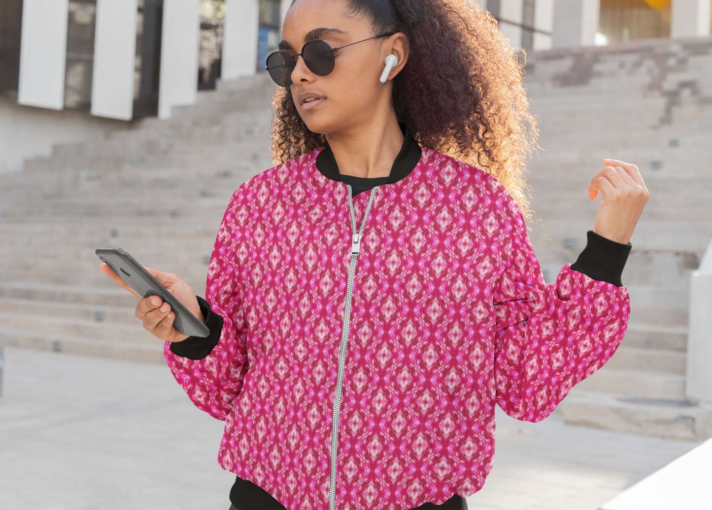 Pink Rush - Women's AOP Bomber Jacket