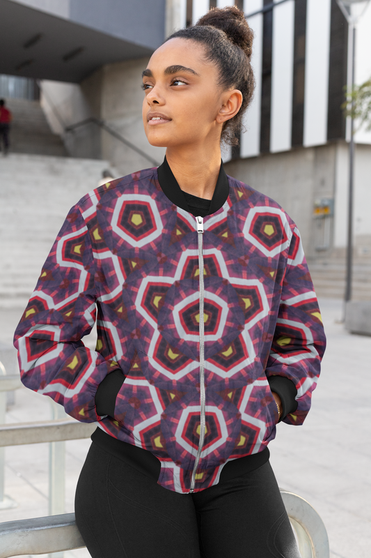 Kaleido Maze - Women's AOP Bomber Jacket