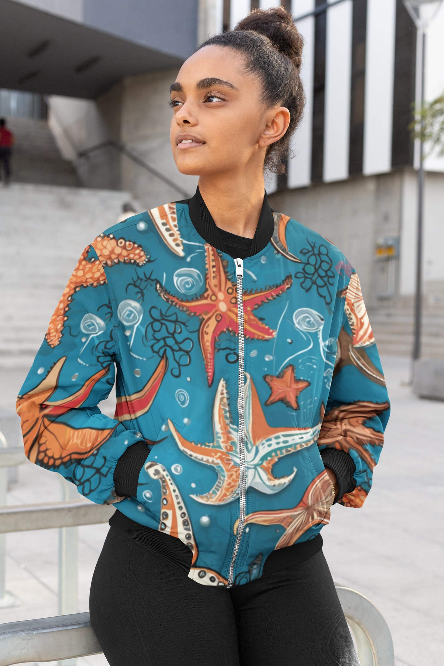 Star Fish - Women's AOP Bomber Jacket