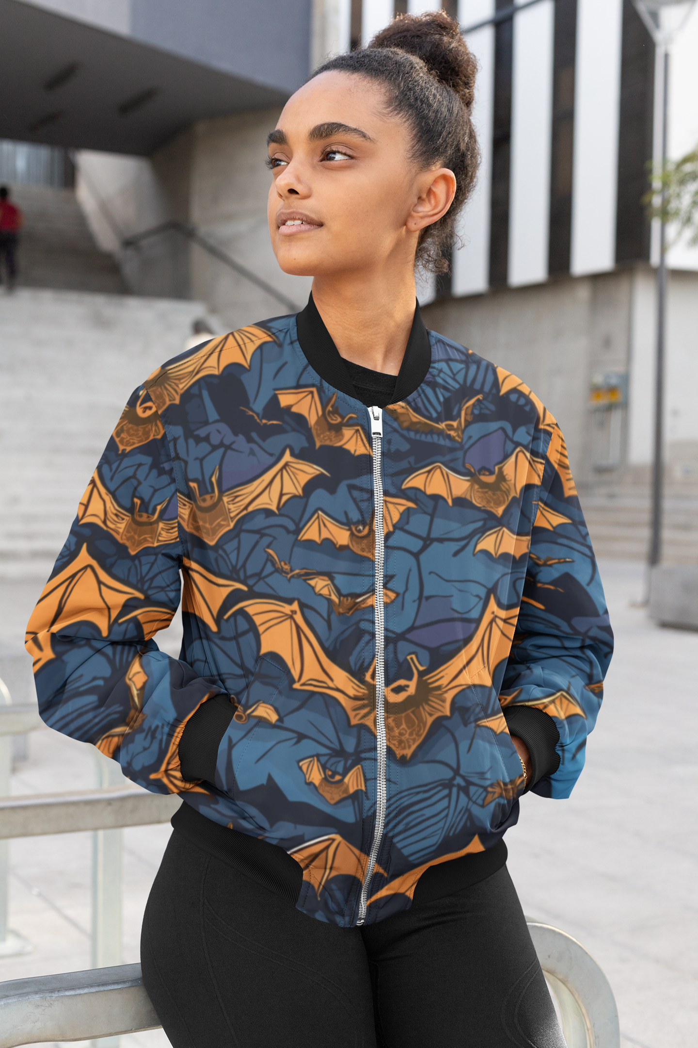 Bats Attack - Women's AOP Bomber Jacket