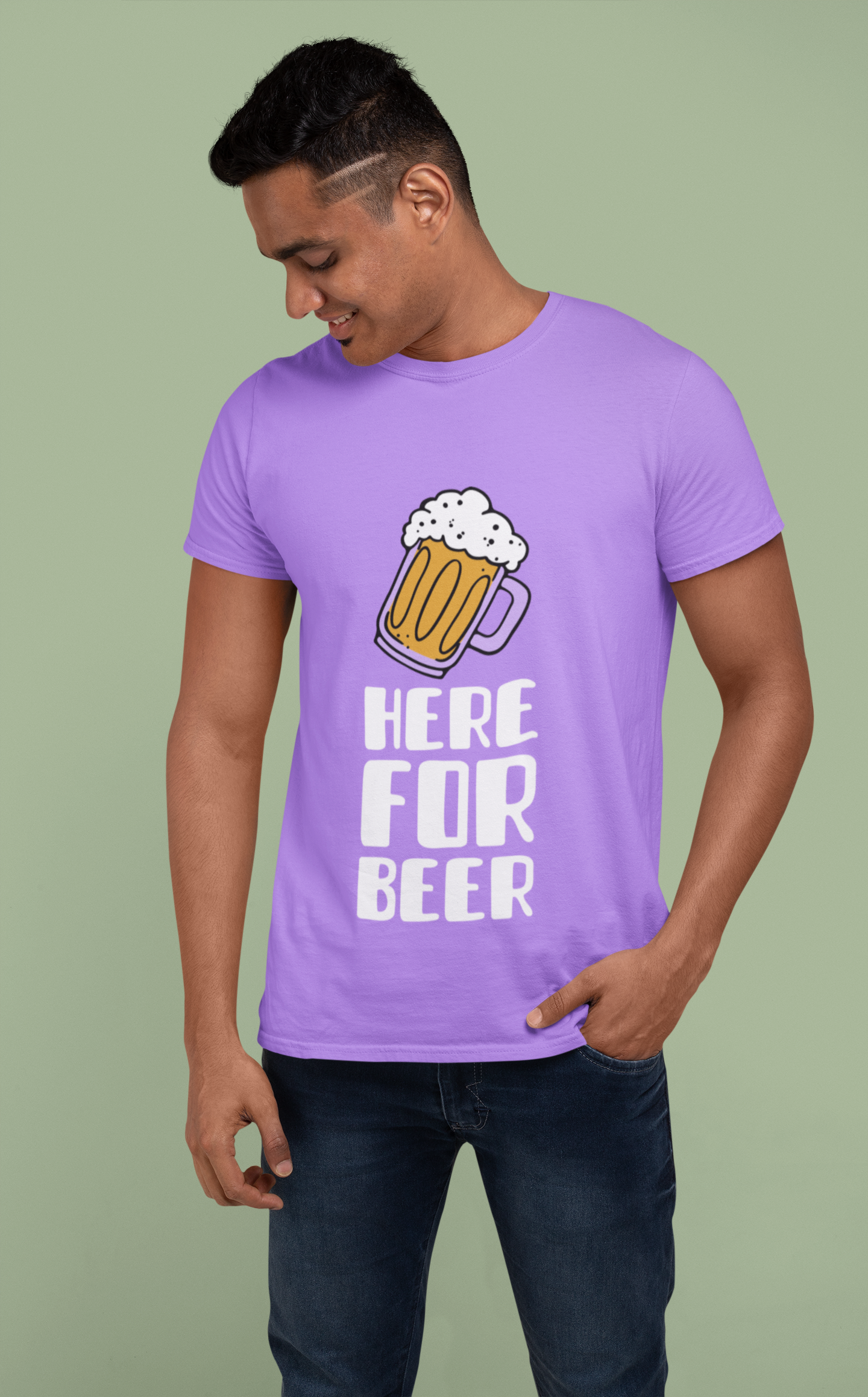 Here For BEER - Men's Casual Tee