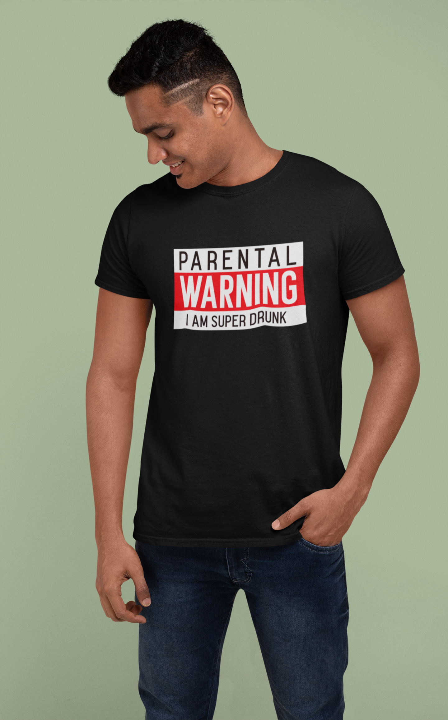 PARENTAL WARNING (Drunk) - Men's Casual Tee