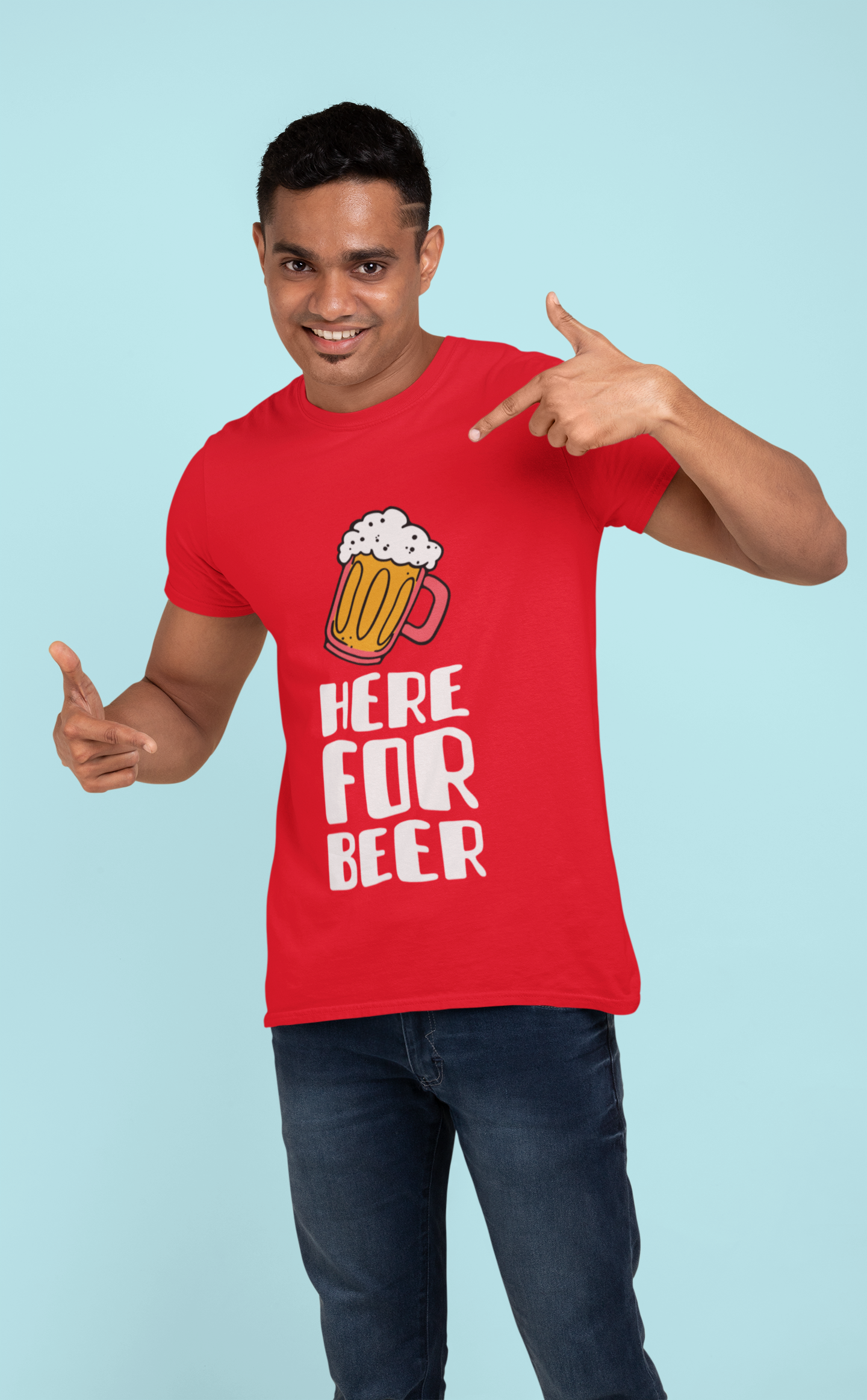 Here For BEER - Men's Casual Tee