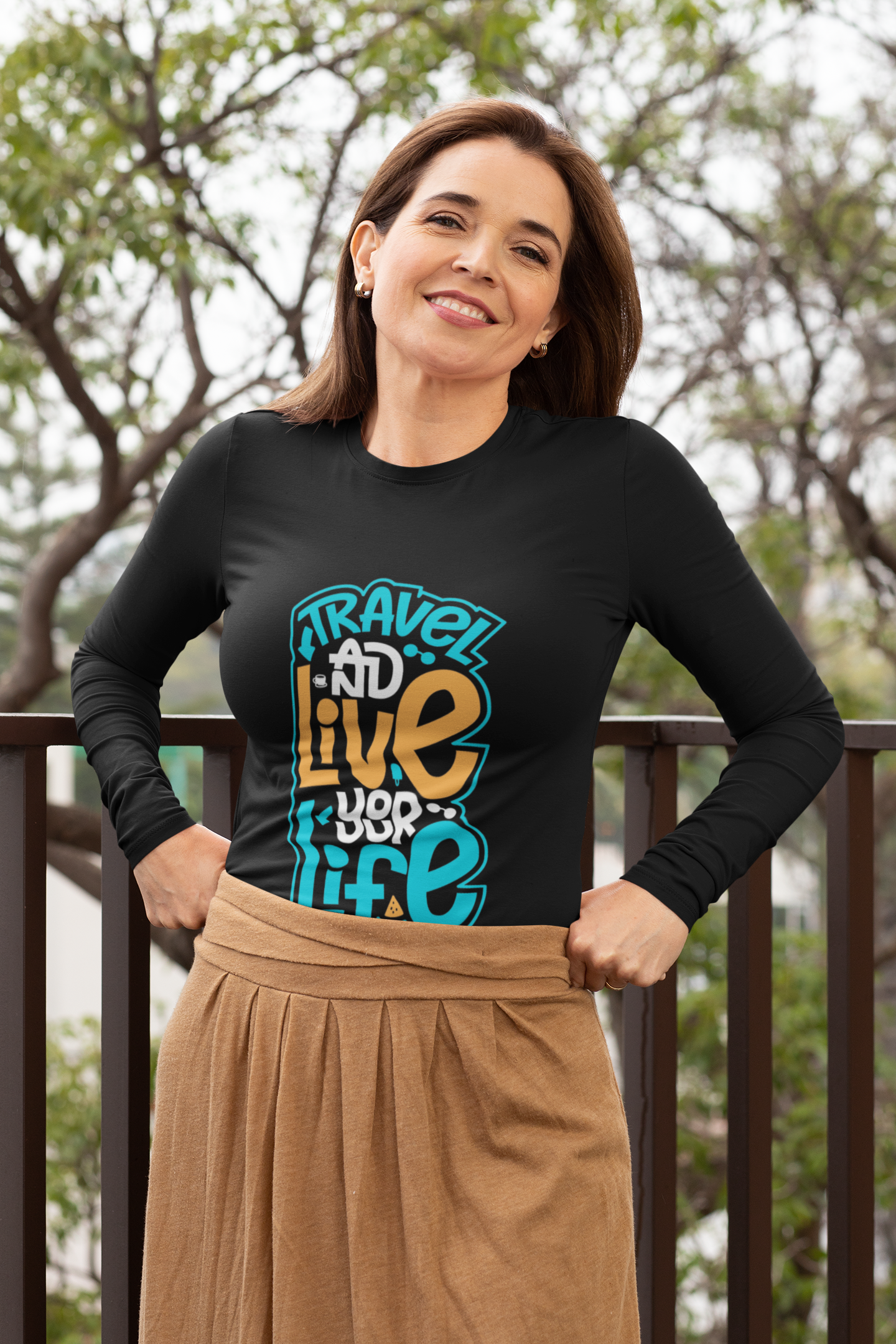 Travel & Live Your Life - Women's Full Sleeve T-shirt