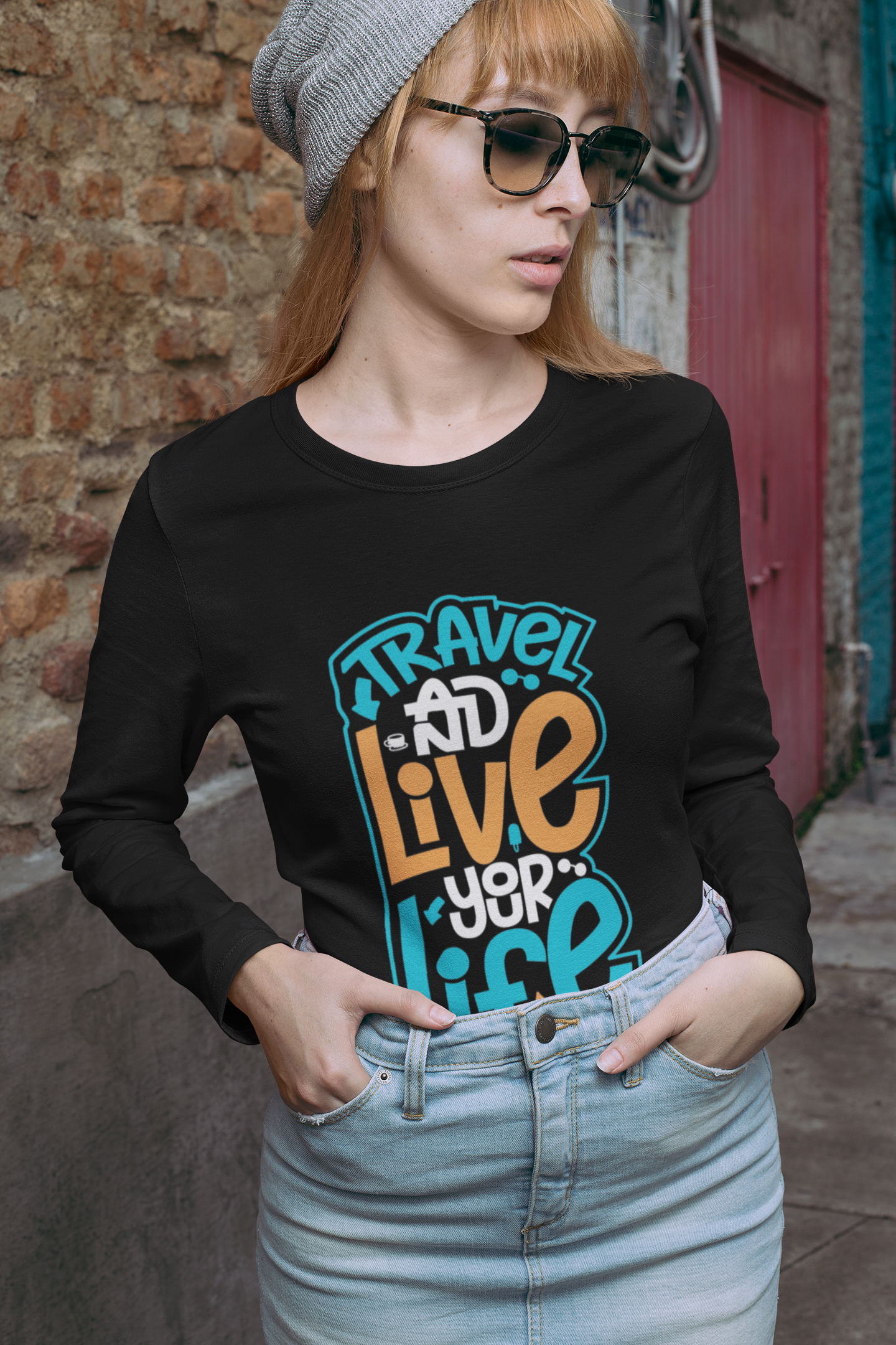 Travel & Live Your Life - Women's Full Sleeve T-shirt