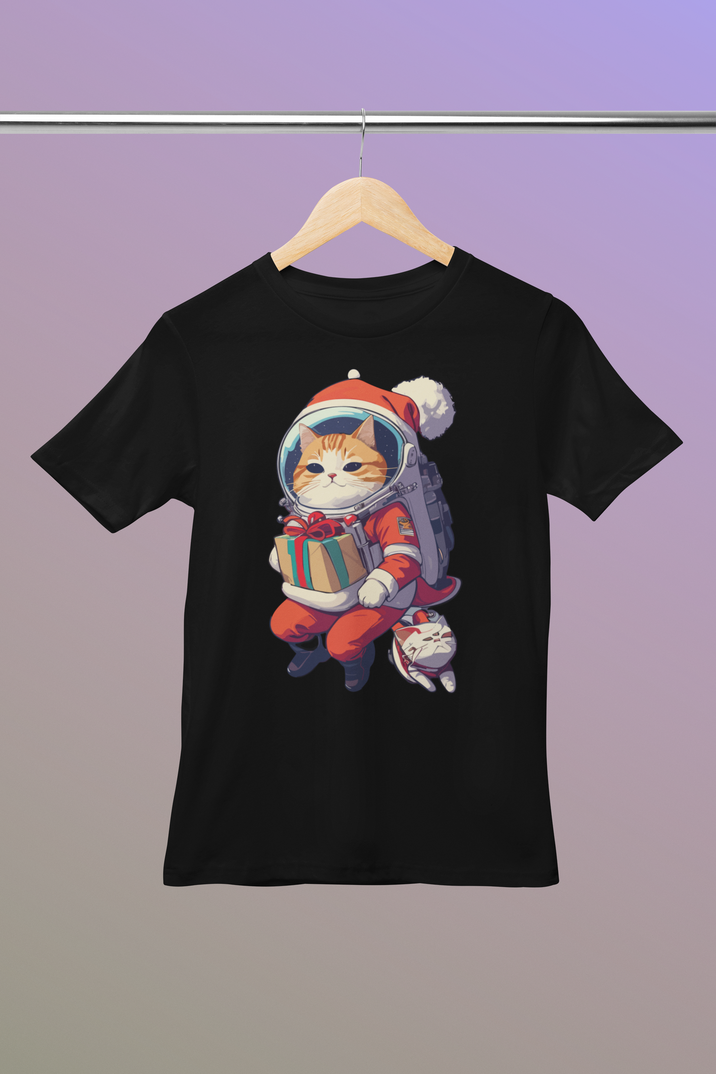 xMas Kitty Astronaut Half-Sleeve T-shirt