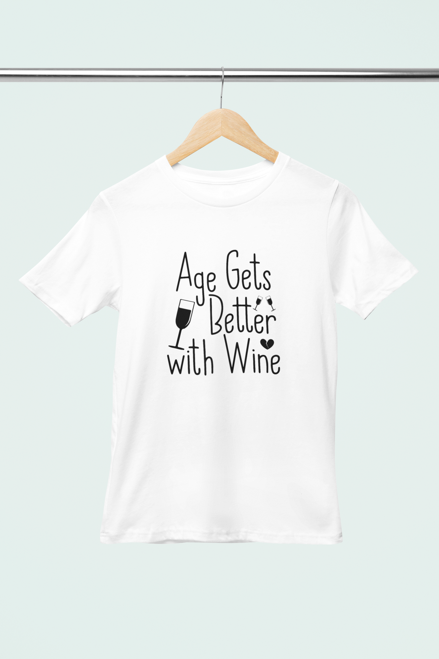 Age Gets Better With Wine Half Sleeve T-shirt