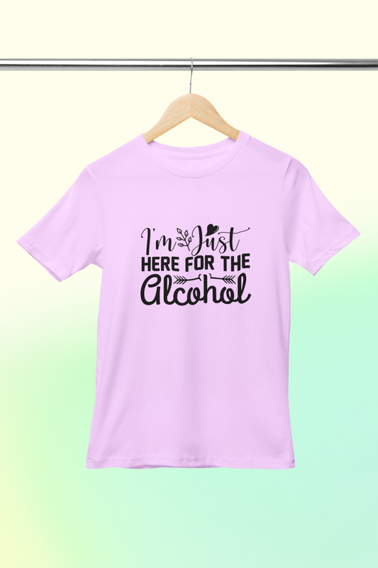 Here For Alcohol - Women's Half Sleeve Tee