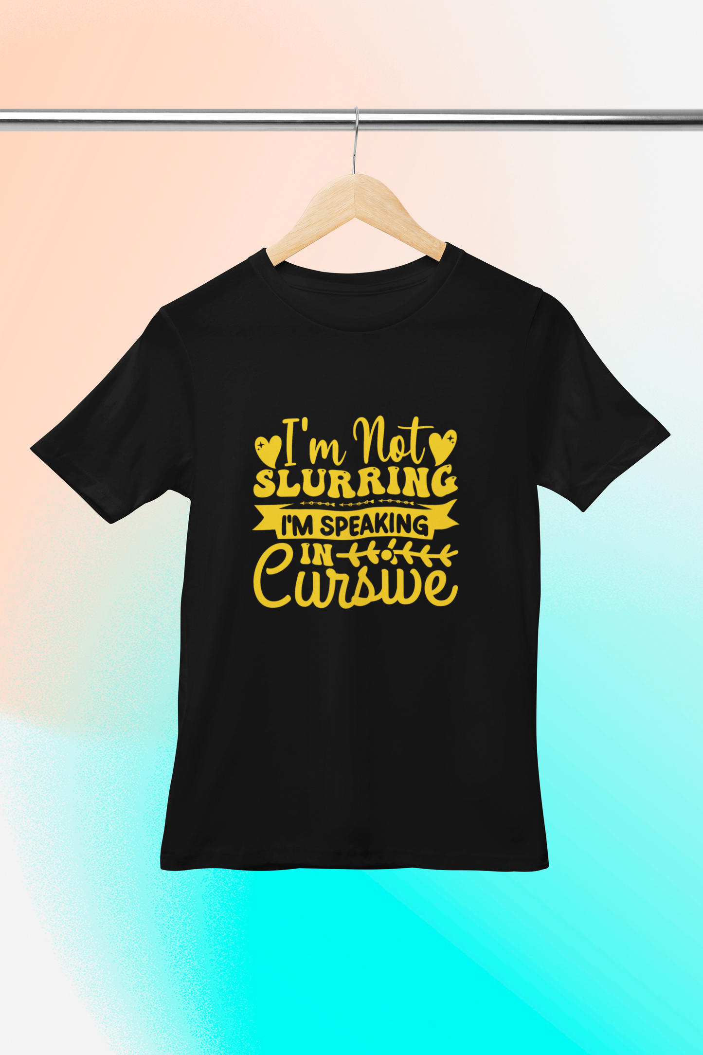 I Speak In Cursive - Women Half Sleeve Tee