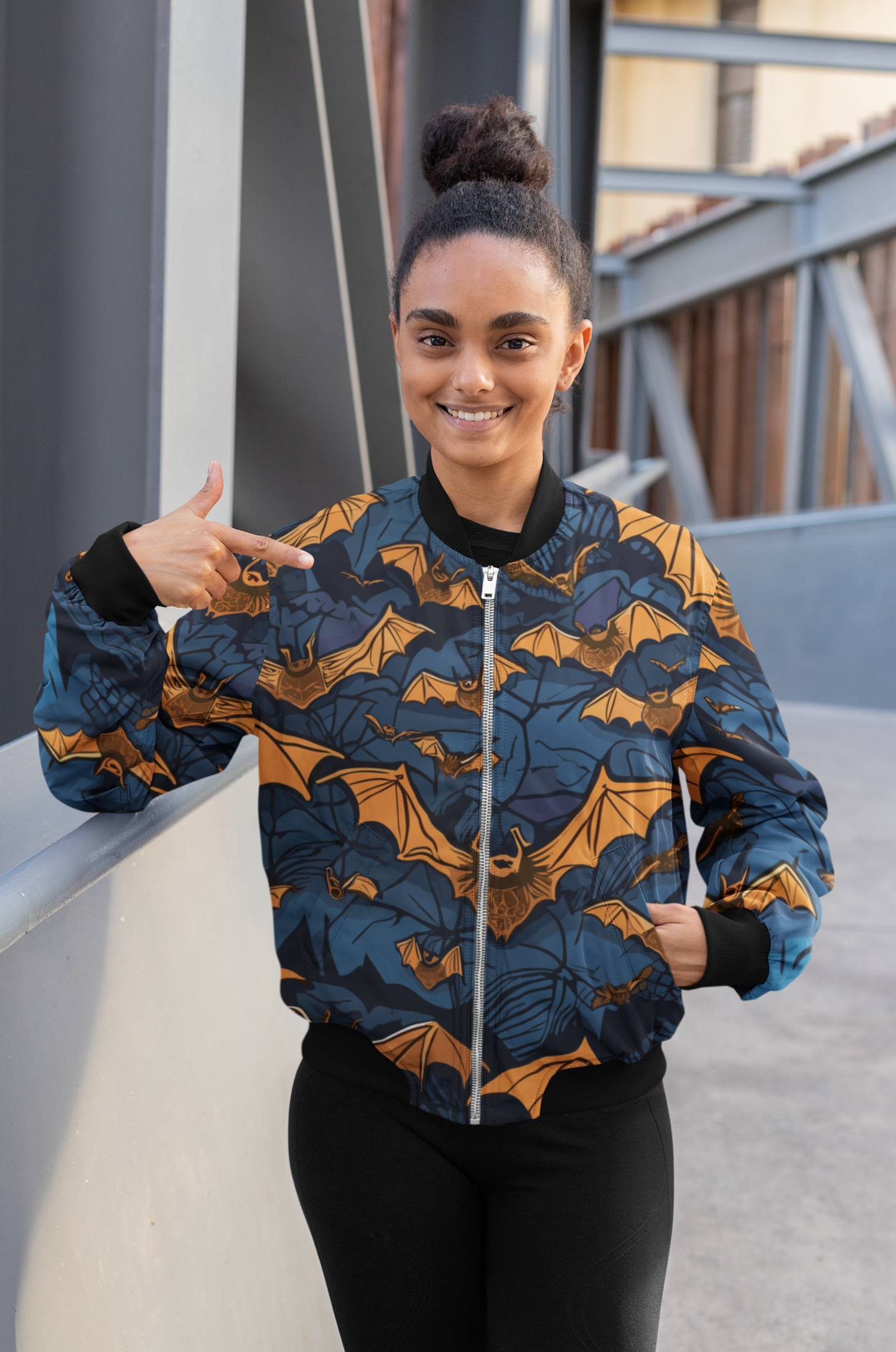 Bats Attack - Women's AOP Bomber Jacket