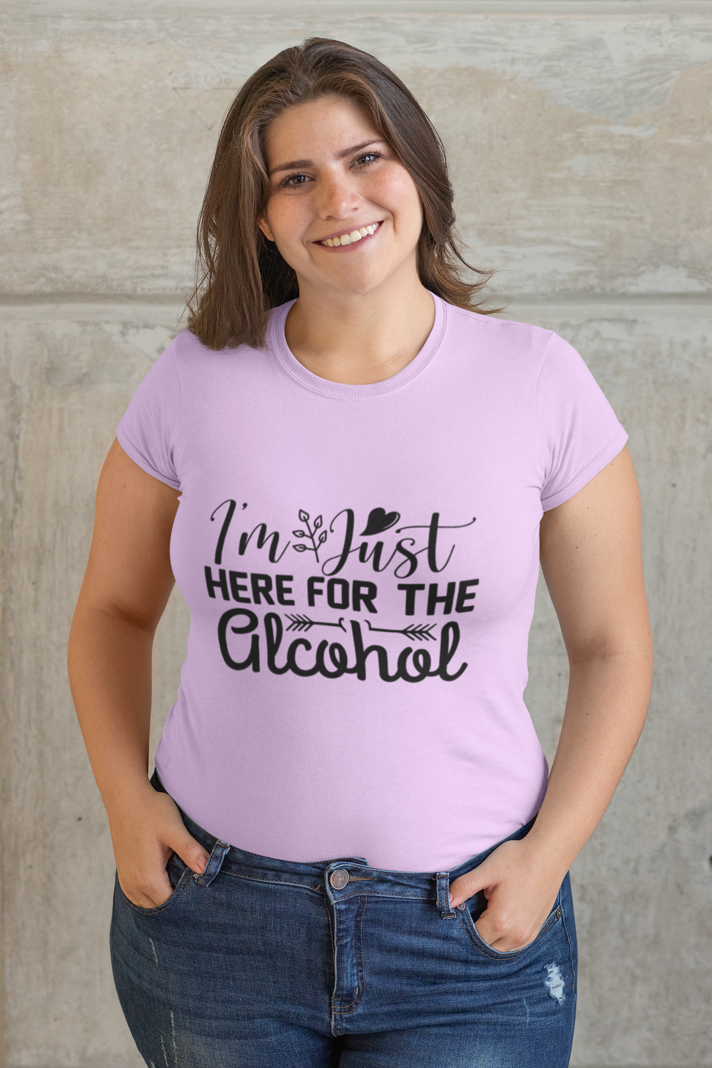 Here For Alcohol - Women's Half Sleeve Tee