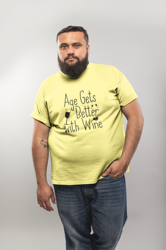 Age Gets Better With Wine Half Sleeve T-shirt