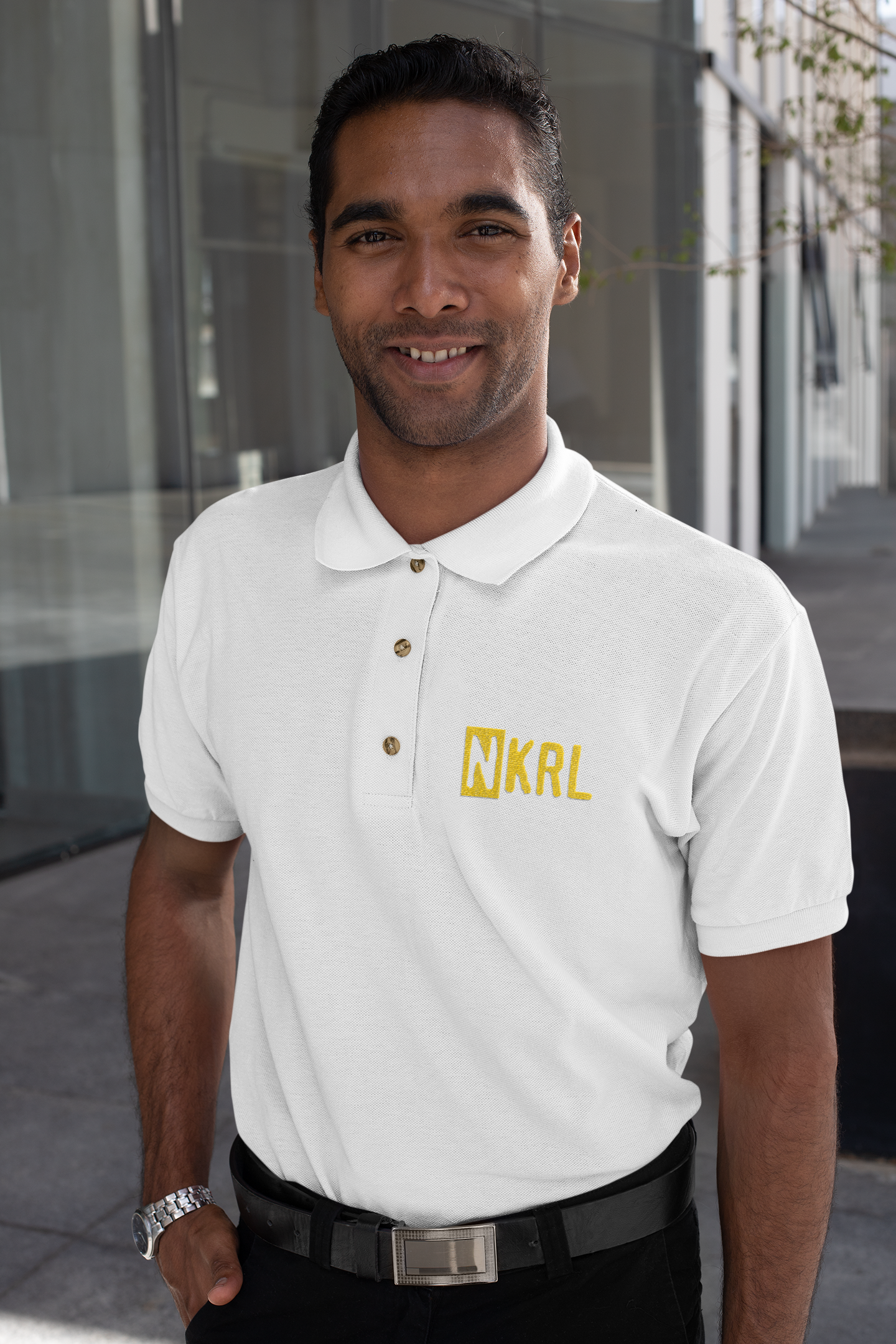 NKRL - Male Polo Half Sleeve (White)