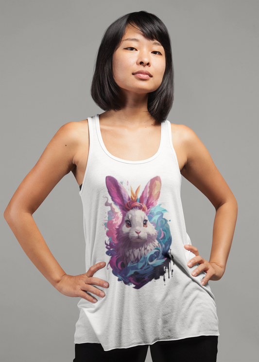 Floral Rabbit Female Tank Top