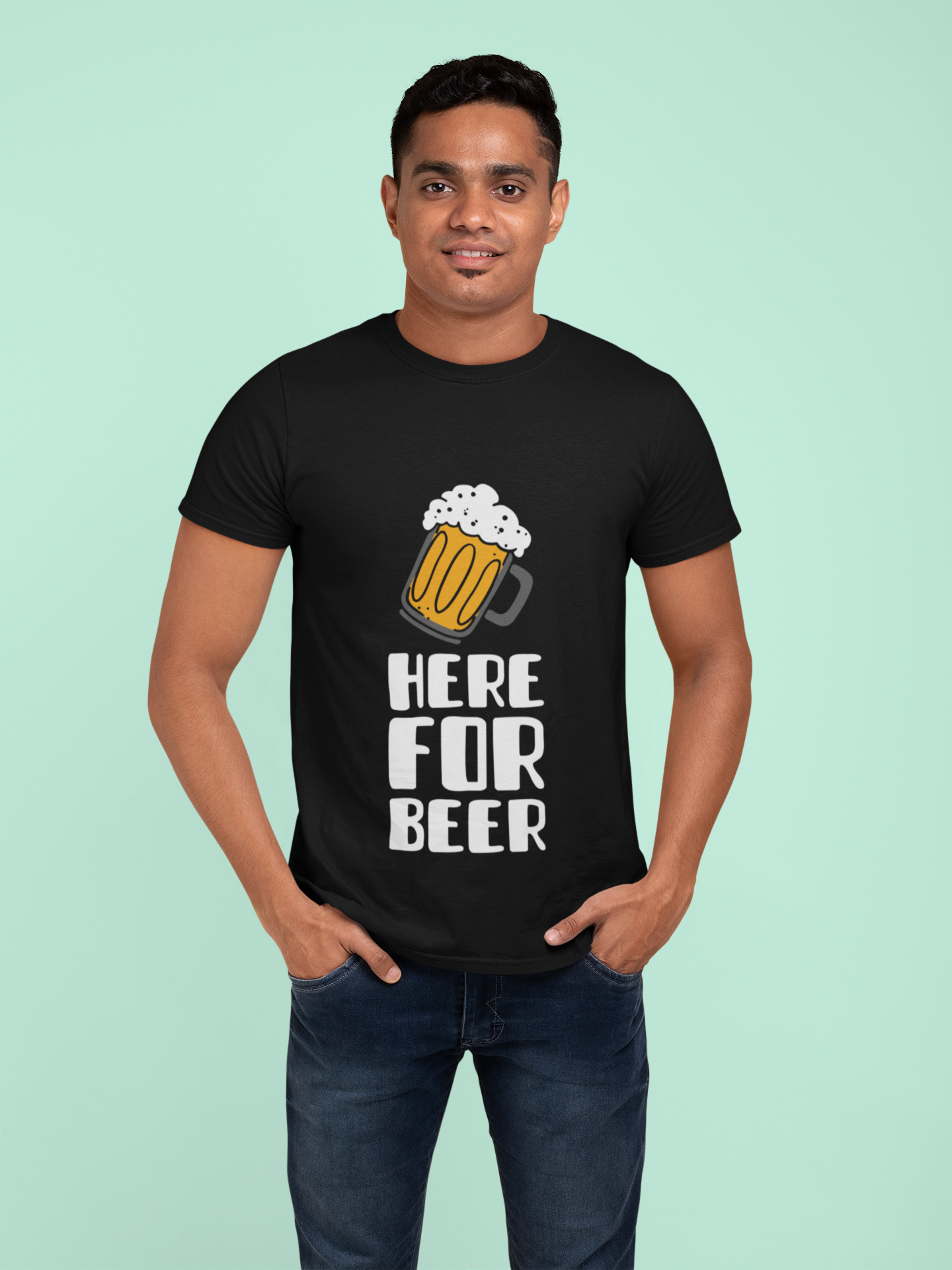 Here For BEER - Men's Casual Tee