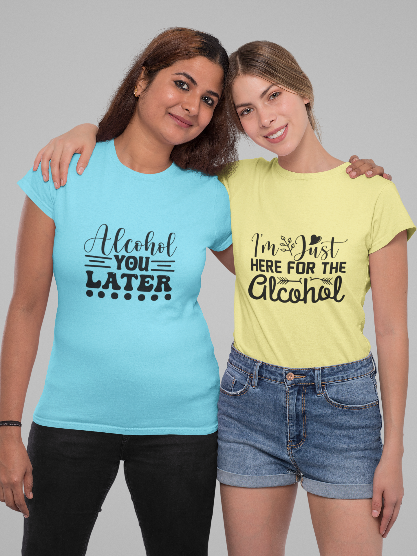 Here For Alcohol - Women's Half Sleeve Tee