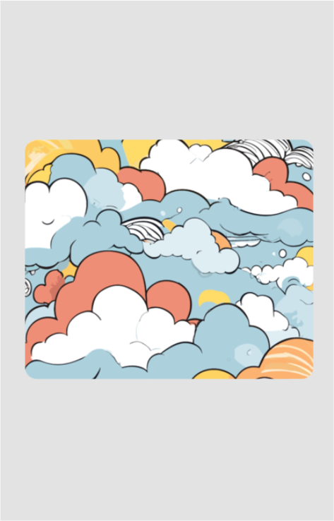 Cloudfare Digital Art - Mouse Pad