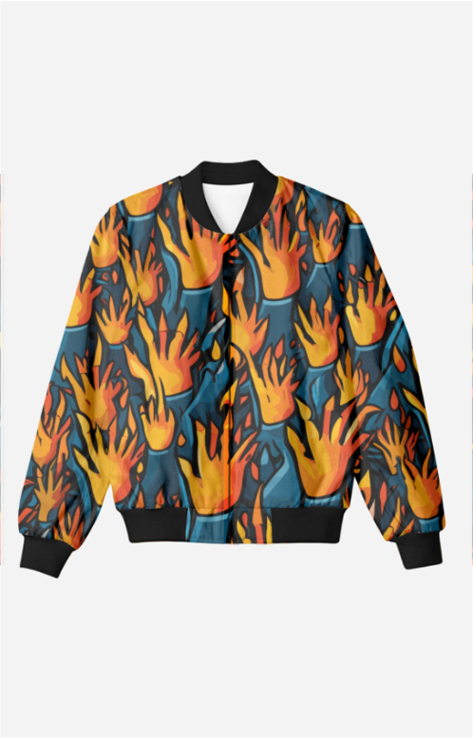 Fiery Fingers - Men's AOP Bomber Jacket