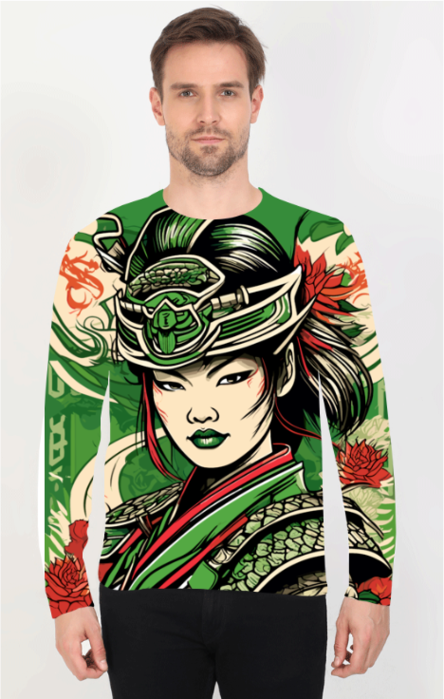 Samurai Warrior Princess - Men's AOP Full Sleeve T-shirt