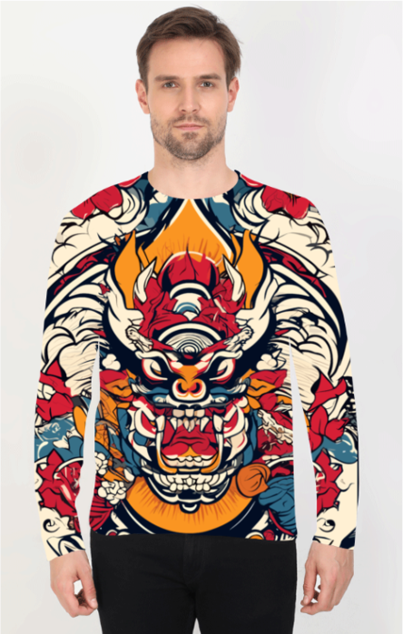 Japanese Fest Vibe - Men's AOP Full Sleeve T-shirt