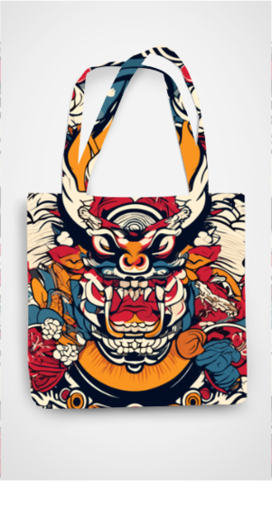 Japanese Fest Vibe - Unisex Tote Bag Zipper