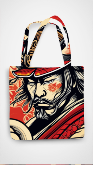 Samurai Warrior - Unisex Tote Bag Zipper