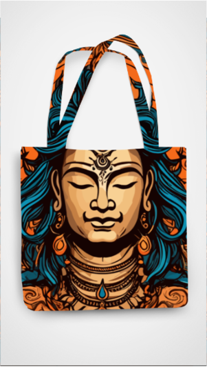 Meditating Shiva - Unisex Tote Bag Zipper