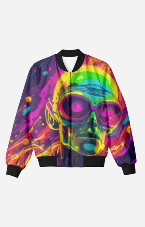 UFO Neon - Unisex AOP Bomber Jacket