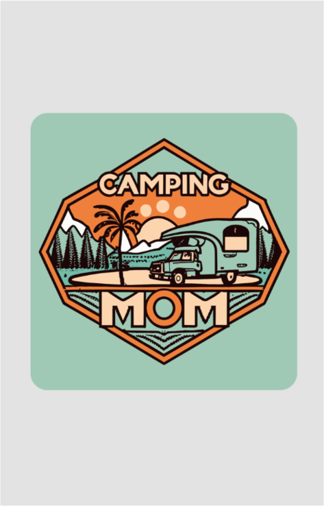 Camping Mom - Tea/Coffee Coaster