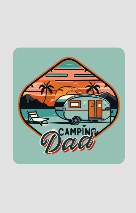 Camping Dad - Tea/Coffee Coaster