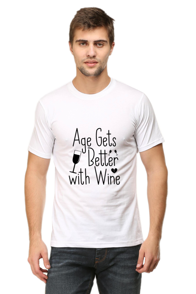 Age Gets Better With Wine Half Sleeve T-shirt