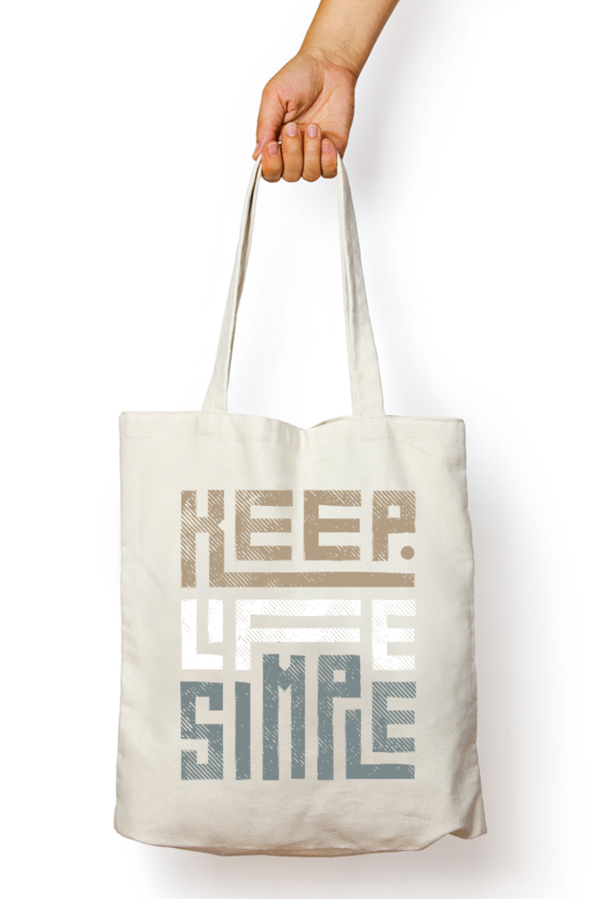 Keep Life Simple - Unisex Tote Bag Zipper