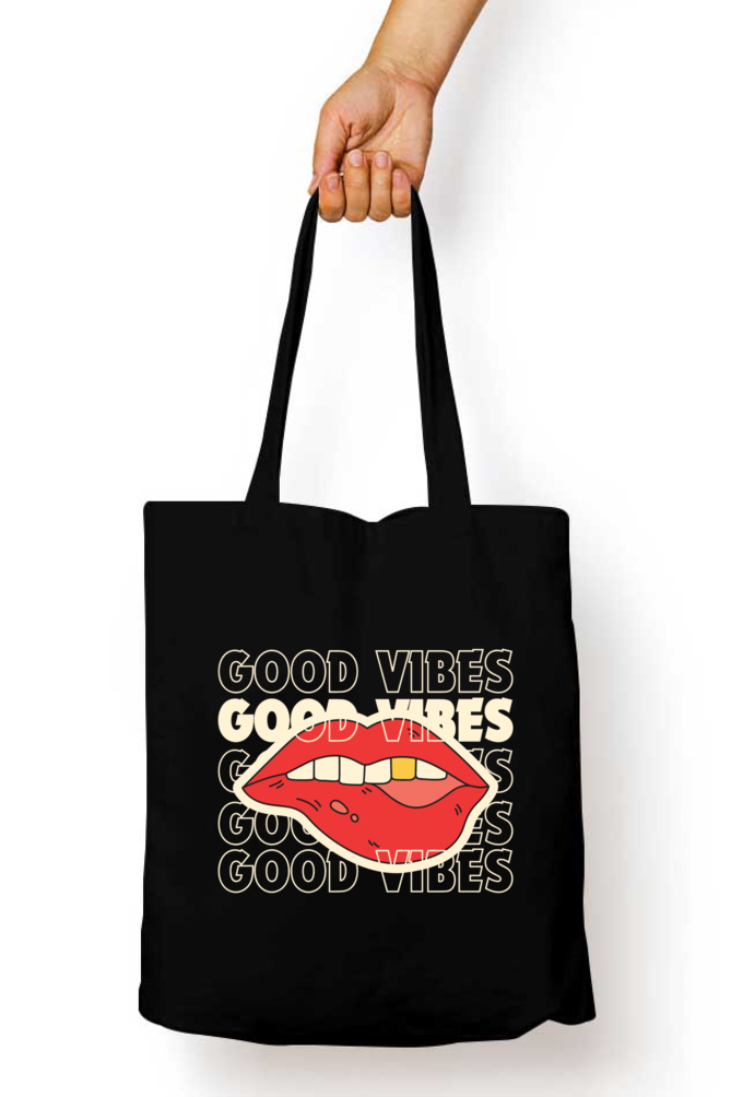 Good Vibes (Lip Edition) - Unisex Tote Bag Zipper