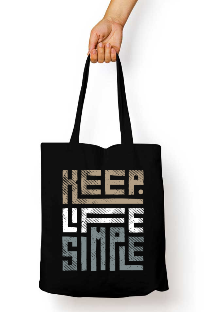 Keep Life Simple - Unisex Tote Bag Zipper