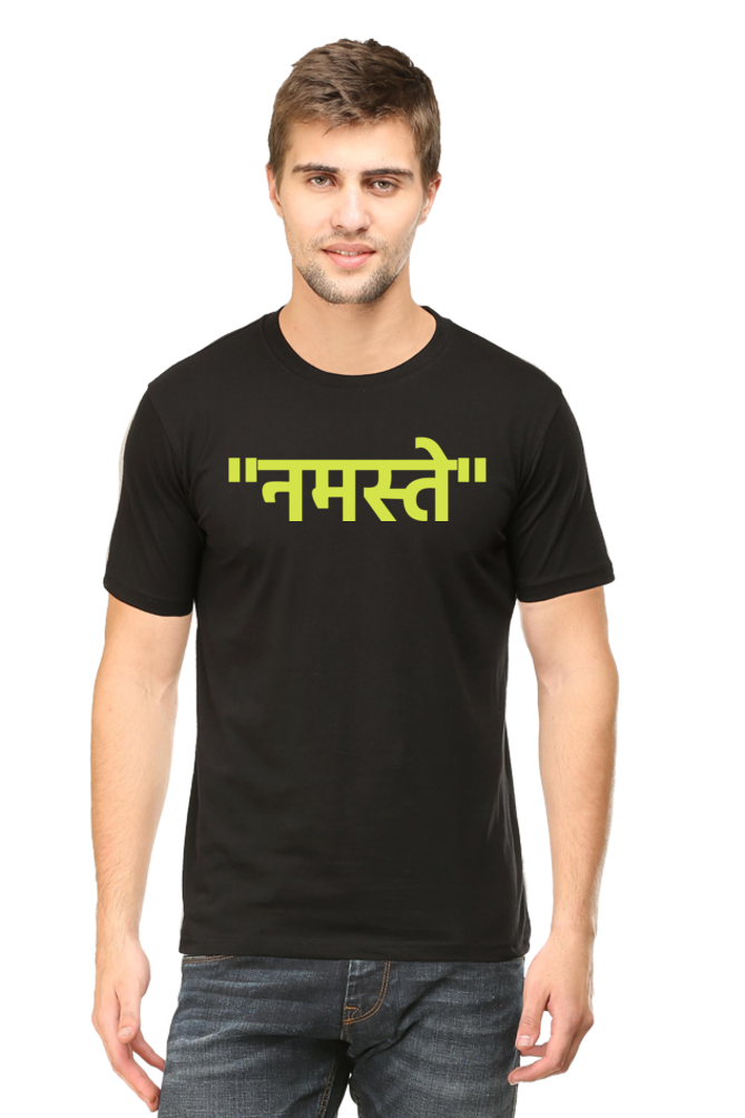 Neon "नमस्ते" - Men's Casual Tee