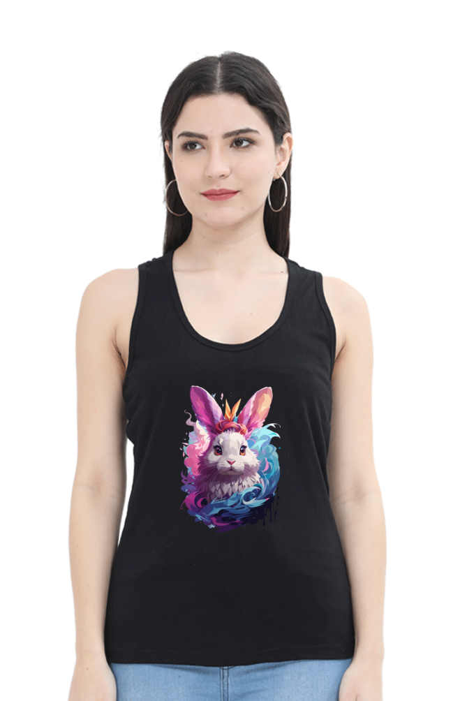 Floral Rabbit Female Tank Top